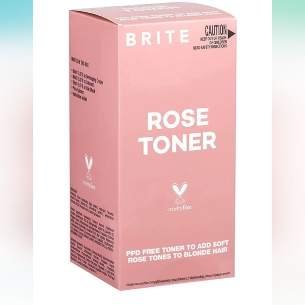 BRITE 2 in 1 Rose Toner Kit, Ammonia-Free, Paraben-Free, PPD-Free - 2 Boxes NWT